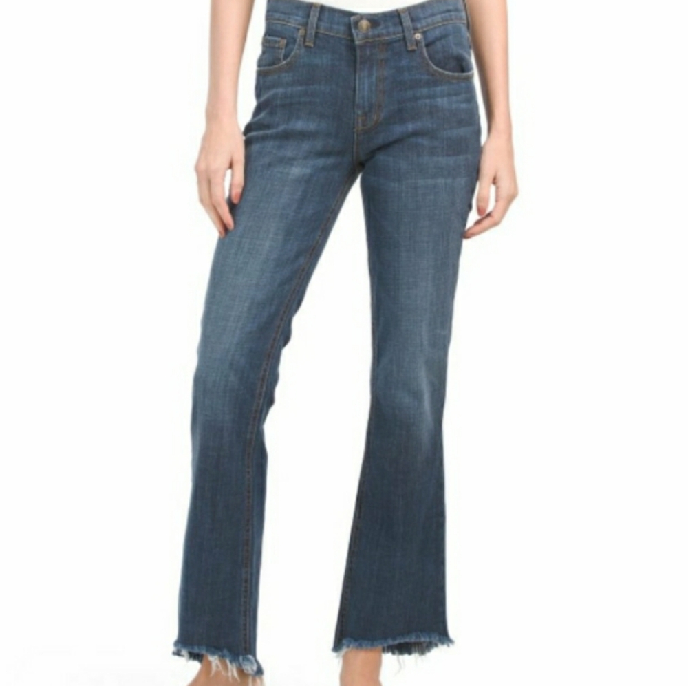 Current Elliott The Straight Leg Raw Hem Jeans Size 26